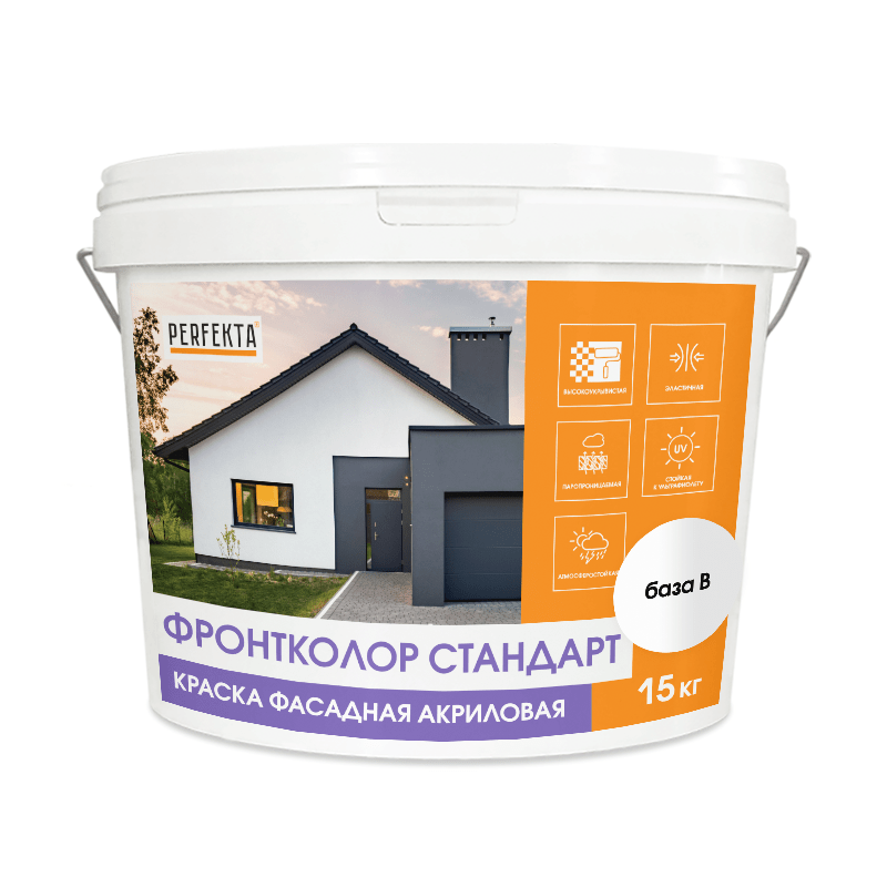 Краска фасадная акриловая Фронтколор Стандарт база B