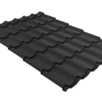 Металлочерепица Классик ("Classic") v01 0,5 PurLite M RAL 7016 антрацитово-серый