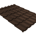 Металлочерепица Классик ("Classic") v01 0,5 PurPro RAL 8017 шоколад
