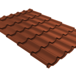 Металлочерепица Классик ("Classic") v02 0,5 Satin RAL 8004 терракота