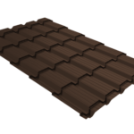 Металлочерепица "Квадро профи" ("Quadro Profi") v02 0,5 Satin RAL 8017 шоколад