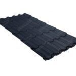 Металлочерепица "Квинта плюс" ("Kvinta plus") 0,5 Satin RAL 7024 мокрый асфальт