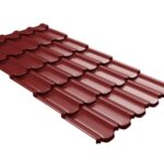 Металлочерепица "Квинта плюс3D" ("Kvinta plus3D") 0,5 Satin RAL 3011 коричнево-красный