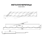 Металлочерепица МЕТАЛЛ ПРОФИЛЬ Ламонтерра (PURMAN-20-8017-0.5) — изображение 2